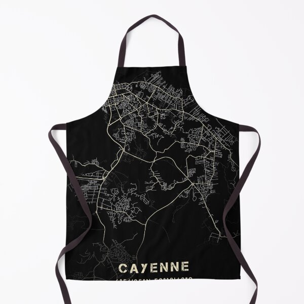 Item preview, Map of Cayenne Black and white designed and sold by Jerhus.
