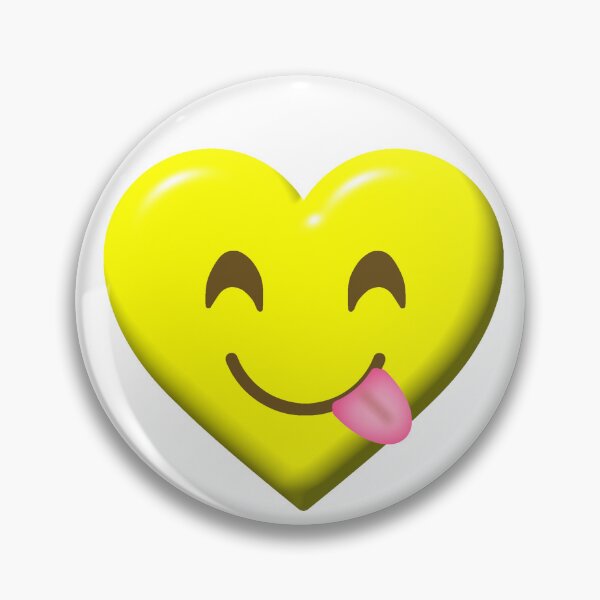 Item preview, smiling yellow heart designed and sold by NAGNE.