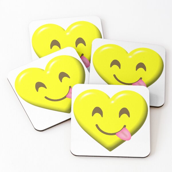 Item preview, smiling yellow heart designed and sold by NAGNE.