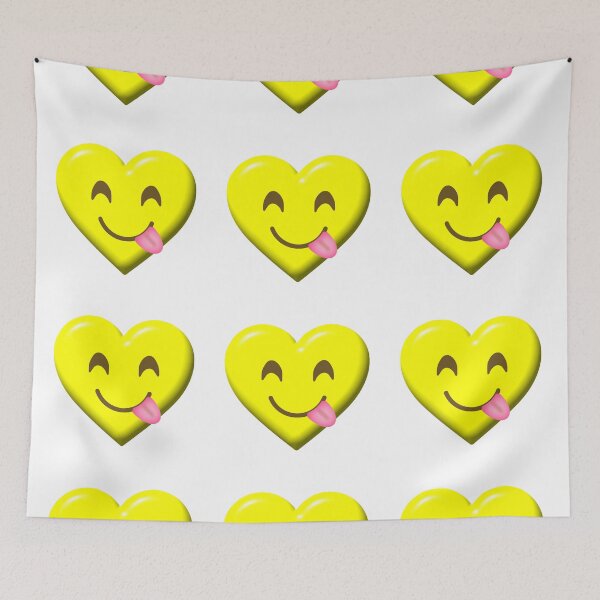 Item preview, smiling yellow heart designed and sold by NAGNE.