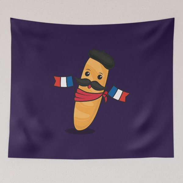 Item preview, Kawaii Baguette Shirt for France and Eiffel Tower fans designed and sold by AdiApparel.