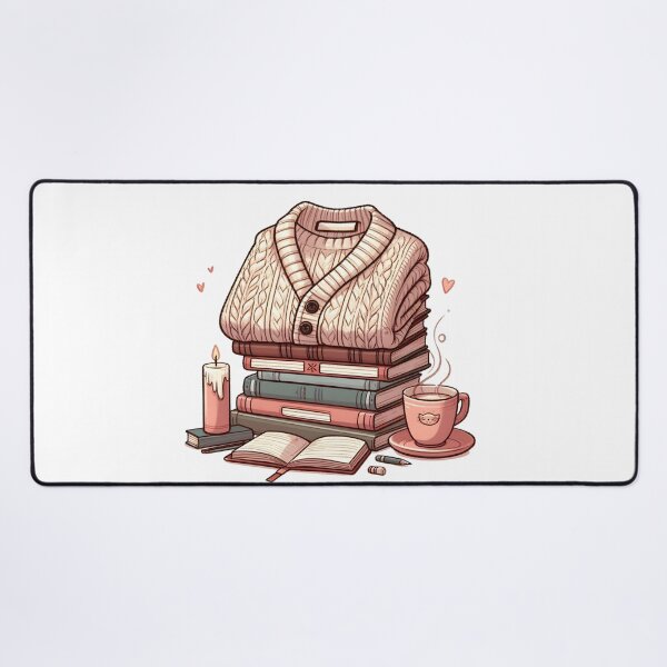 Item preview, Boho Girl Reader Book Lover Librarian Teacher, Loves to Read, Coffeeshop Vibes, Cardigan and Coffee Mug designed and sold by ShoniwDesigns.