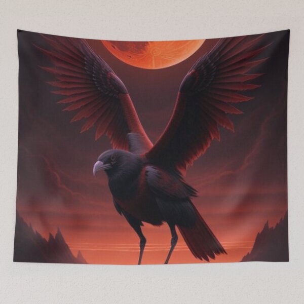 Item preview, Blood Moon Raven In Forgotten Land designed and sold by TheDarkWardrobe.