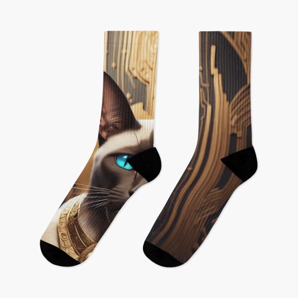 Item preview, Siamese art Deco Cat designed and sold by EclecticDen.