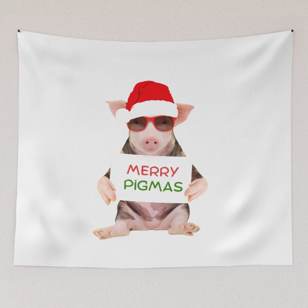 Item preview, Cute Baby Pig Art, Cute Pig Christmas Santa Hat Gifts For Animal Lovers designed and sold by haRexia.
