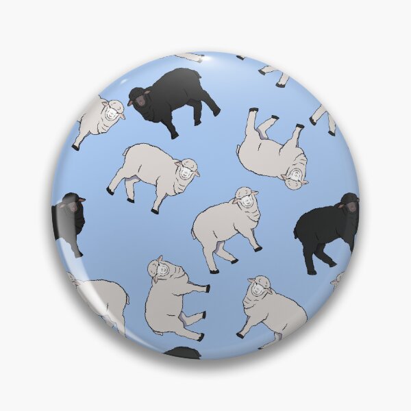 Item preview, Black and White Sheep Pattern designed and sold by Lampblack and Bone.