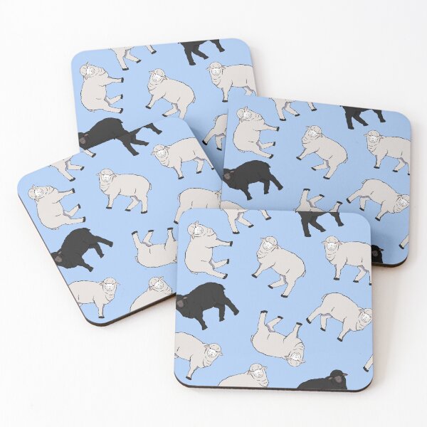 Item preview, Black and White Sheep Pattern designed and sold by Lampblack and Bone.