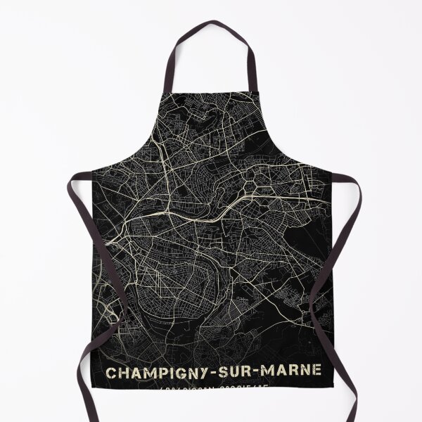 Item preview, Map of Champigny-sur-marne Black and white designed and sold by Jerhus.
