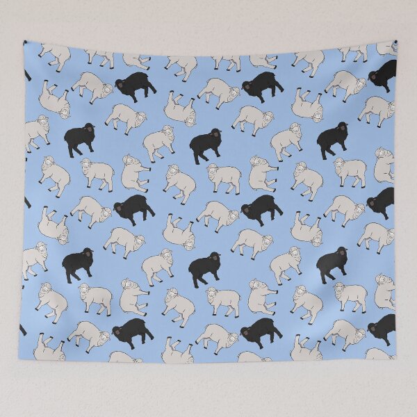 Item preview, Black and White Sheep Pattern designed and sold by Lampblack and Bone.
