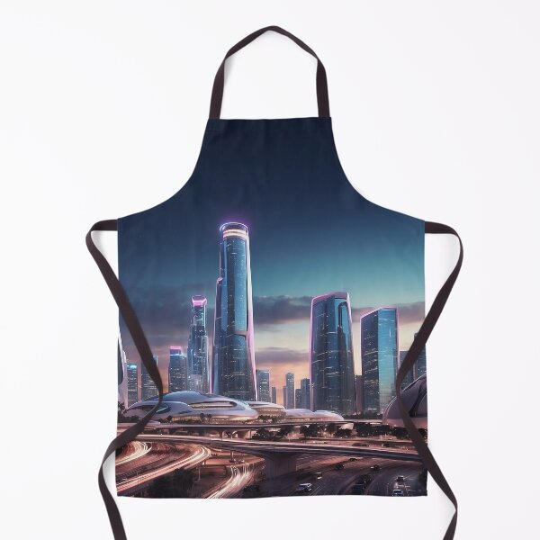 Item preview, futuristic photo of the future city of los angeles designed and sold by Colorful-Worlds.