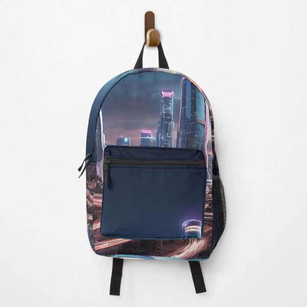 Item preview, futuristic photo of the future city of los angeles designed and sold by Colorful-Worlds.
