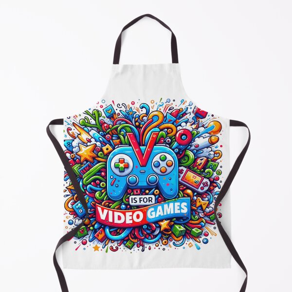 Item preview, Vibrant Gaming Bliss - 'V Is For Video Games' designed and sold by NovaGenArt.