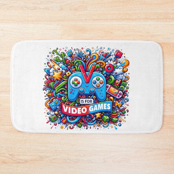 Item preview, Vibrant Gaming Bliss - 'V Is For Video Games' designed and sold by NovaGenArt.