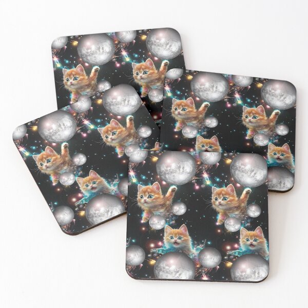 Item preview, disco ball theme retro dance cats pattern designed and sold by xxEJxx.