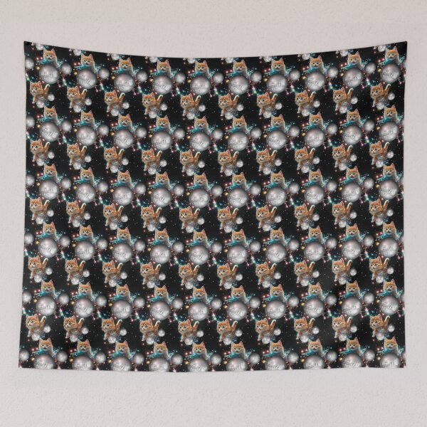 Item preview, disco ball theme retro dance cats pattern designed and sold by xxEJxx.