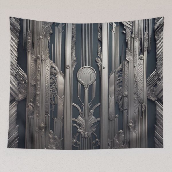 Item preview, Art Deco Silver Wall 2 designed and sold by EclecticDen.