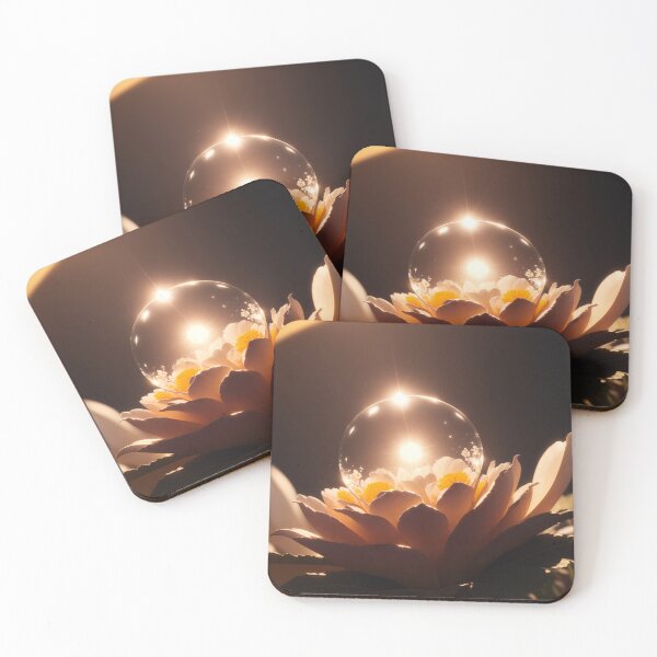 Item preview, Surreal Lotus Flower Bubble Digital art Desk Mat designed and sold by LakshmiLovesMe.