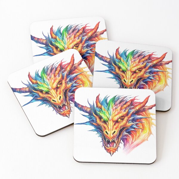 Item preview, Chroma-Dragon: Fantastic Creature with Vibrant Colors designed and sold by Aurorartsprint.