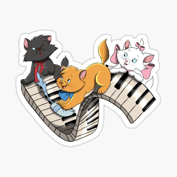 Artikel-Vorschau von Klavierkätzchen Aristocats, designt und verkauft von Leahsartworks.