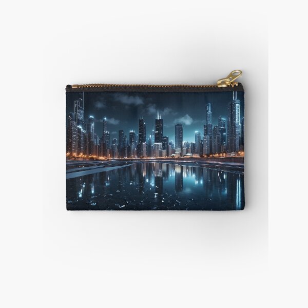 Item preview, futuristic photo of the future city of Chicago designed and sold by Colorful-Worlds.