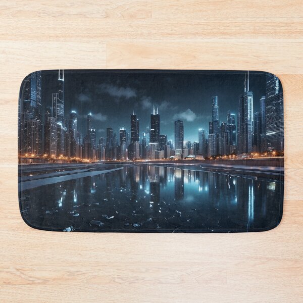 Item preview, futuristic photo of the future city of Chicago designed and sold by Colorful-Worlds.