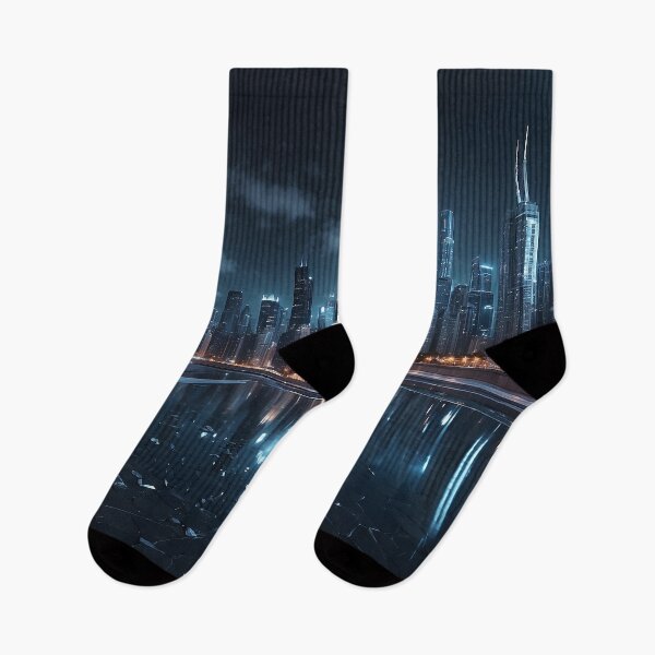 Item preview, futuristic photo of the future city of Chicago designed and sold by Colorful-Worlds.