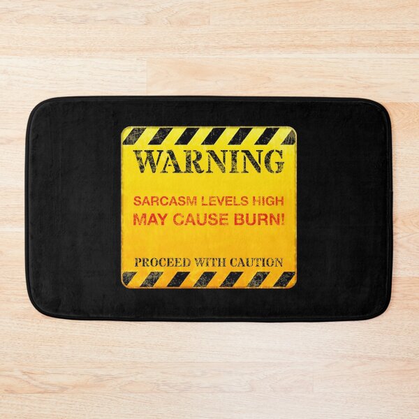 Item preview, Hilarious Human Warning Sign - Sarcasm Levels High, May Cause Burn! Humor, Sarcastic, Cheeky, Edgy Quotes/Memes T-Shirt Design designed and sold by GlobalCornerHub.