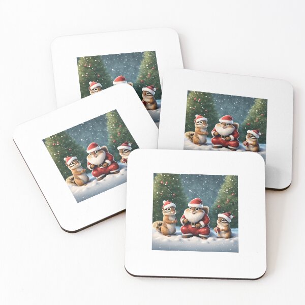 Item preview, santa chipmunk with family designed and sold by seahorse crossing.
