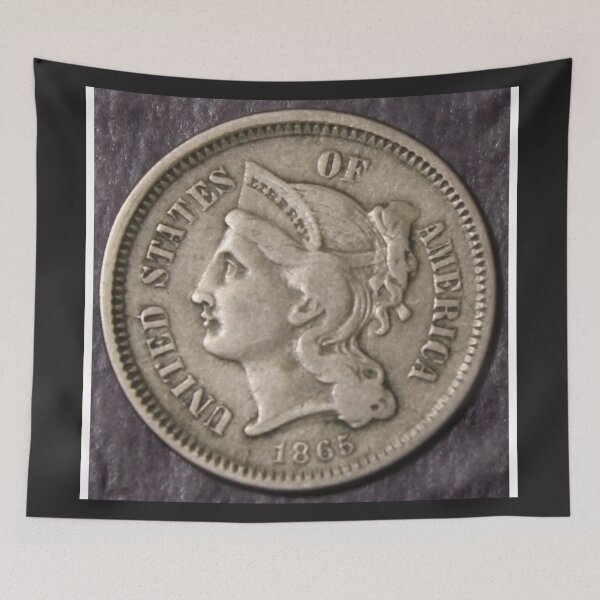 Item preview, 1865 Three Cent Nickel XF designed and sold by coinsxcrochet.