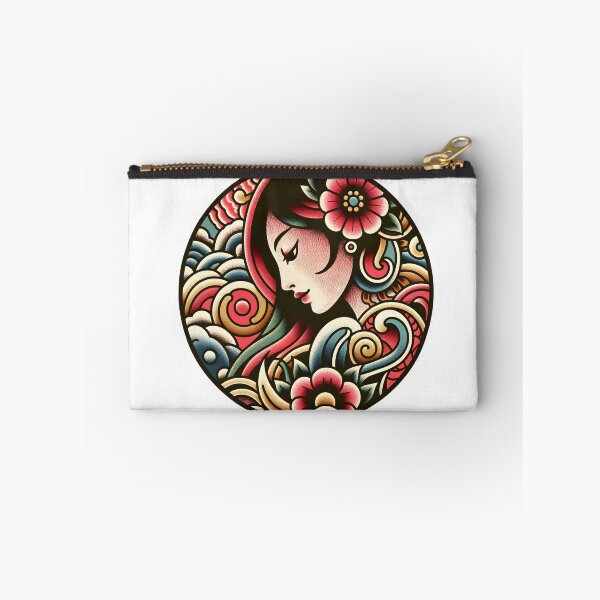 Item preview, Tropical Floral Girl Tattoo designed and sold by ThoriumInk.