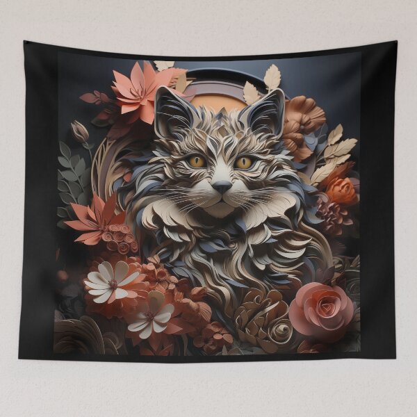 Item preview, Quilled Garden: A Feline's Repose designed and sold by WFTan.