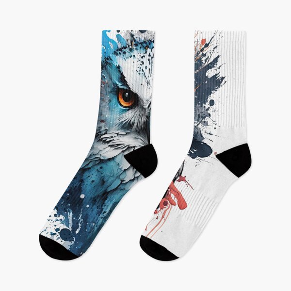 Item preview, Owl in splashed paint effect designed and sold by Jerhus.