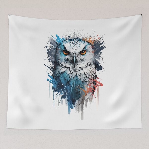 Item preview, Owl in splashed paint effect designed and sold by Jerhus.