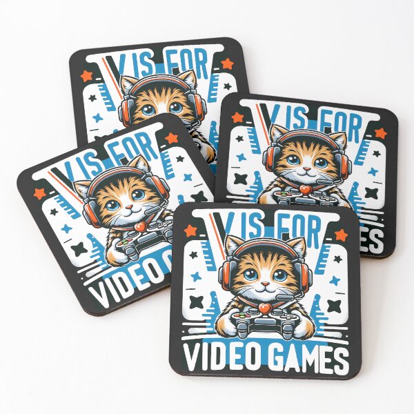 Item preview, Kitty Gamer's Delight - Feline Video Games Tribute designed and sold by NovaGenArt.