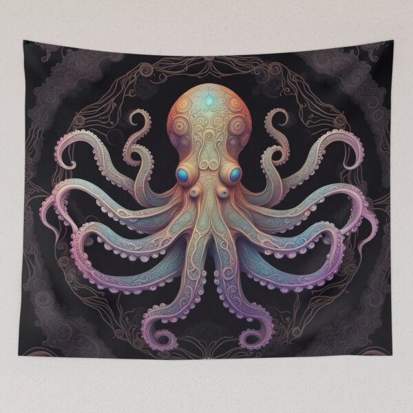 Item preview, Iridescent Octopus Ghost Mandala designed and sold by Heather Wooldridge.