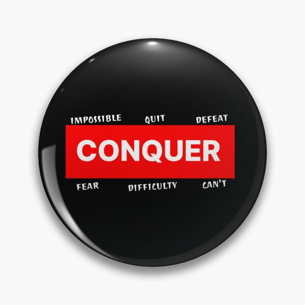 Item preview, CONQUER - Motivation Stylish Typography Tshirt designed and sold by LoveDesignMania.
