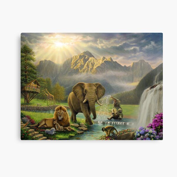 Animals in Paradise Canvas Print