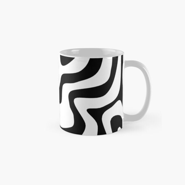 Item preview, Wavy Bold Bauhaus Style Stripes in Black and White designed and sold by Deutschic.