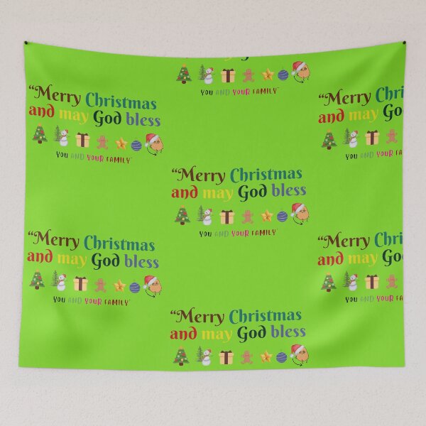 Item preview, God bless you and your family, Merry Christmas designed and sold by Fernandavaladao.