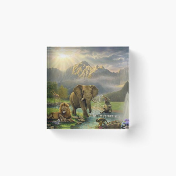 Animals in Paradise Acrylic Block