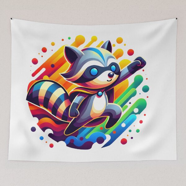 Item preview, The SuperHero Racoon designed and sold by ThoriumInk.
