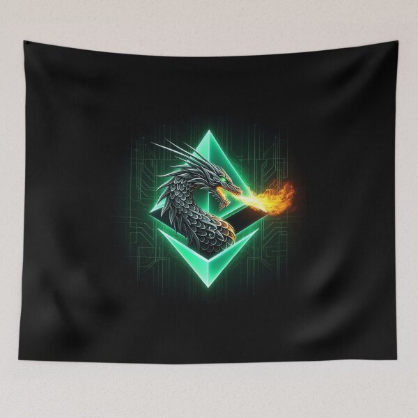 Item preview, Ethereum Crypto Currency Dragon  designed and sold by DinoKate.