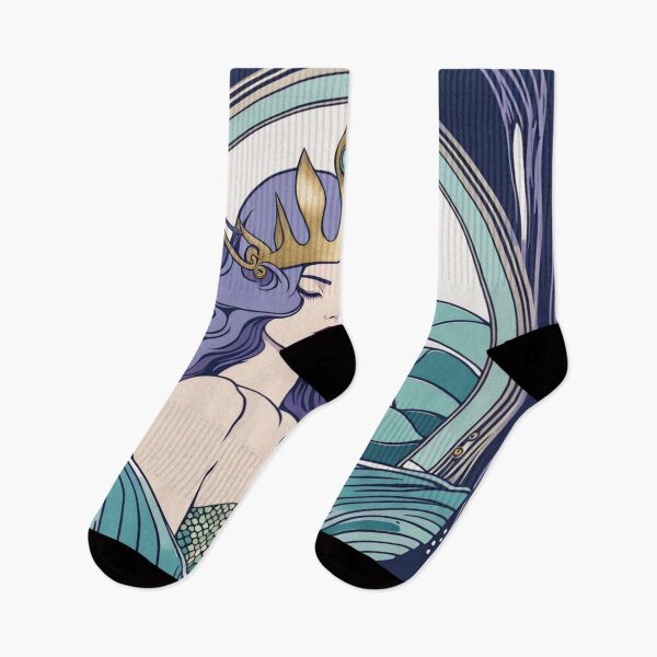 Item preview, Leiana Mermaid Art Deco Purple designed and sold by EclecticDen.