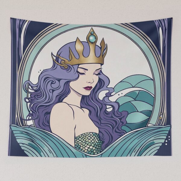 Item preview, Leiana Mermaid Art Deco Purple designed and sold by EclecticDen.