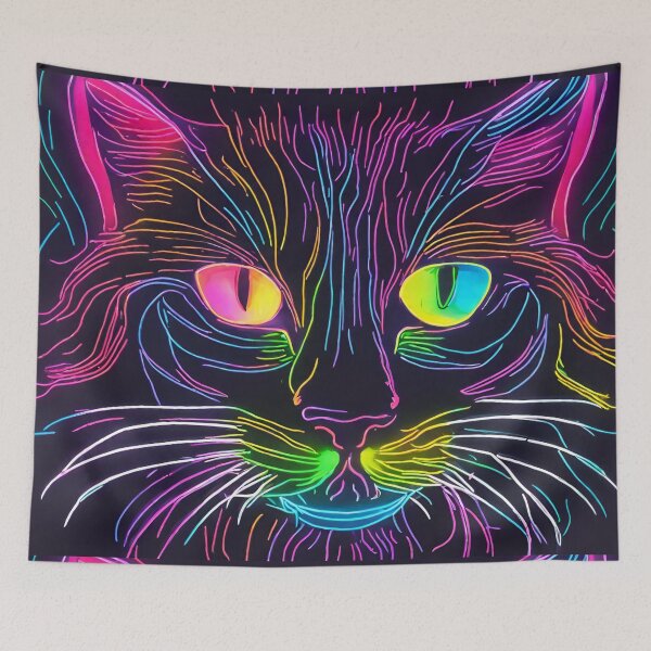 Item preview, Neon Lights Cat designed and sold by anaraee.