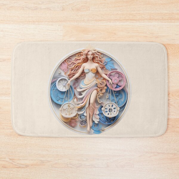 Item preview, Libra Scales - Blue and Pink - Quilled Paper Artwork designed and sold by Food Lover Art.