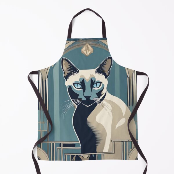 Item preview, Maeve Blue Siamese Art Deco Cat designed and sold by EclecticDen.