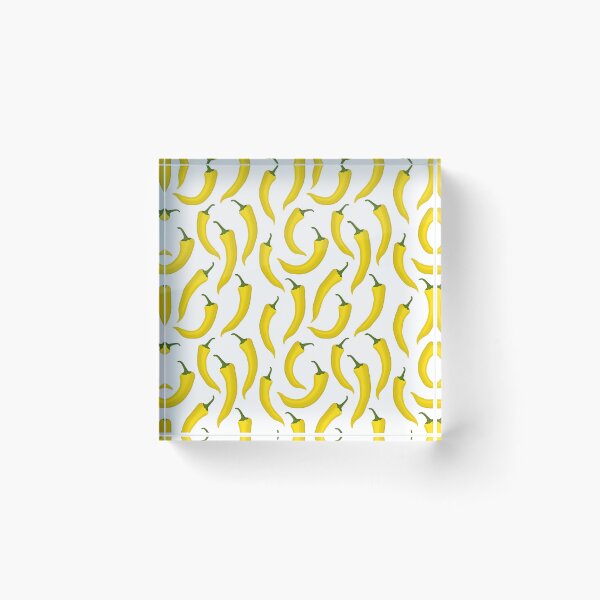 Item preview, Pattern with yellow chilli peppers designed and sold by IrynaAlex.