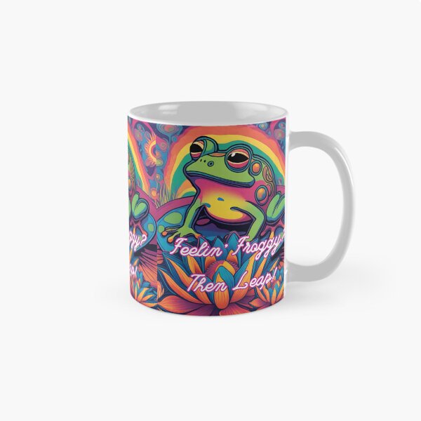 Item preview, Feel'in Froggy? Psychedelic Frog and Lotus Flowers designed and sold by DarlingsTees.