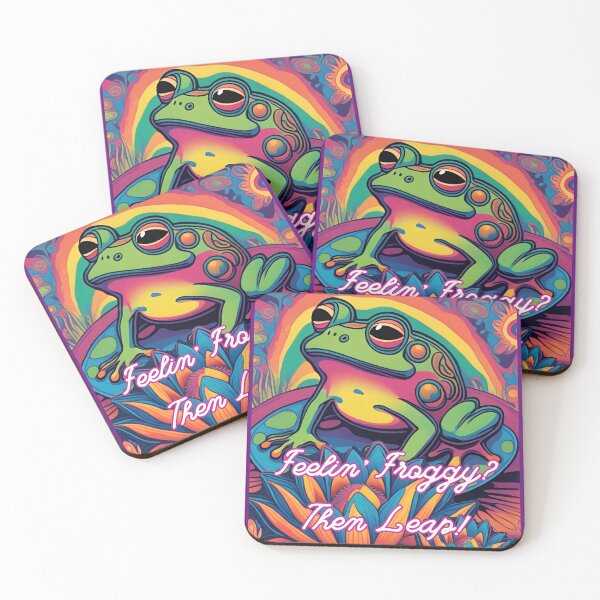 Item preview, Feel'in Froggy? Psychedelic Frog and Lotus Flowers designed and sold by DarlingsTees.